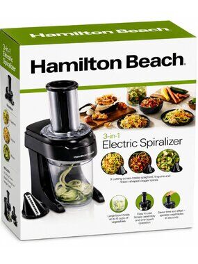 Hamilton Beach 3-in-1 Electric Spiralizer 70930 Veggie Noodle Maker NEW